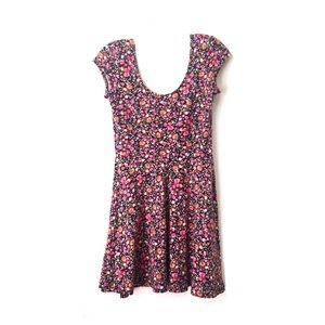 Kimchi Blue Floral Print Cotton Jersey Dress